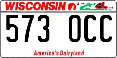 WI license plate 573OCC