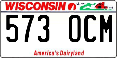 WI license plate 573OCM