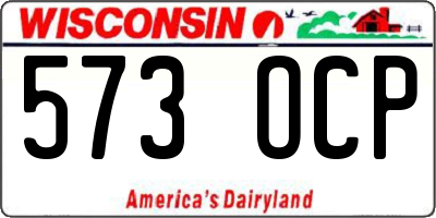 WI license plate 573OCP
