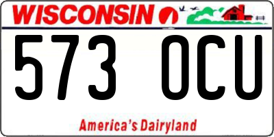 WI license plate 573OCU