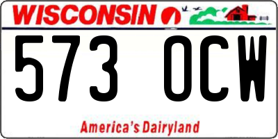 WI license plate 573OCW