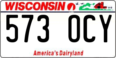 WI license plate 573OCY