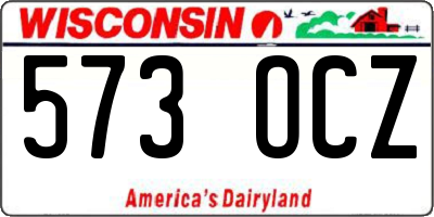 WI license plate 573OCZ