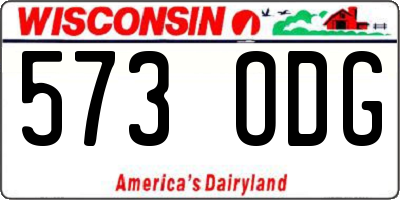 WI license plate 573ODG