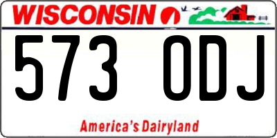 WI license plate 573ODJ