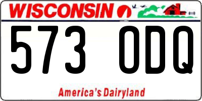 WI license plate 573ODQ