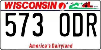 WI license plate 573ODR