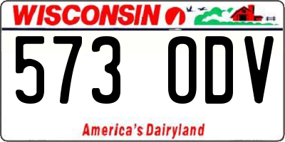 WI license plate 573ODV