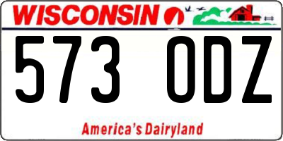 WI license plate 573ODZ
