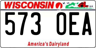 WI license plate 573OEA