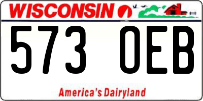 WI license plate 573OEB