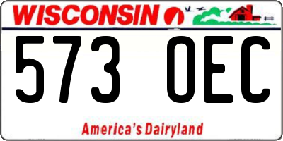WI license plate 573OEC