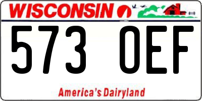 WI license plate 573OEF