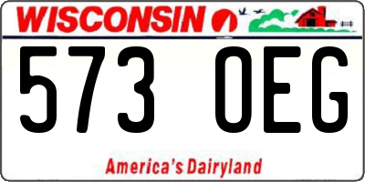 WI license plate 573OEG