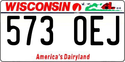 WI license plate 573OEJ