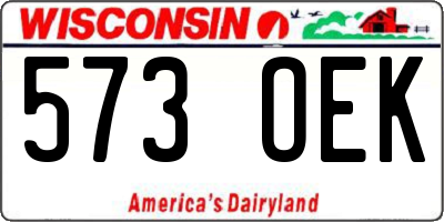 WI license plate 573OEK