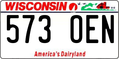 WI license plate 573OEN