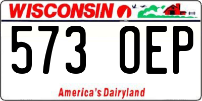 WI license plate 573OEP