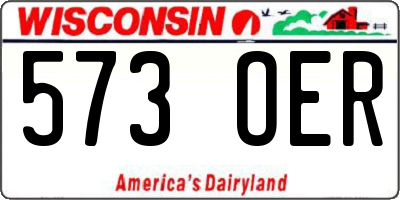 WI license plate 573OER
