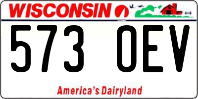 WI license plate 573OEV