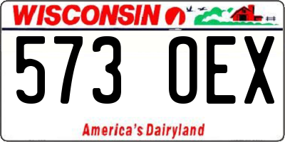 WI license plate 573OEX