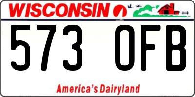WI license plate 573OFB
