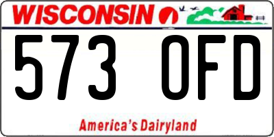 WI license plate 573OFD