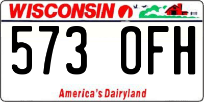 WI license plate 573OFH