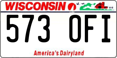 WI license plate 573OFI