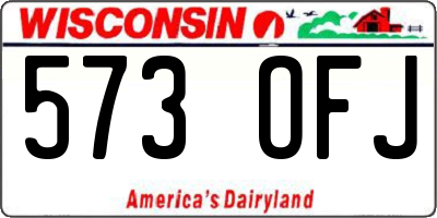 WI license plate 573OFJ