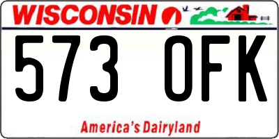 WI license plate 573OFK