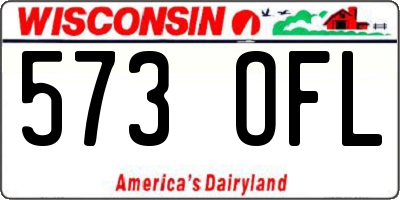 WI license plate 573OFL