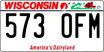 WI license plate 573OFM