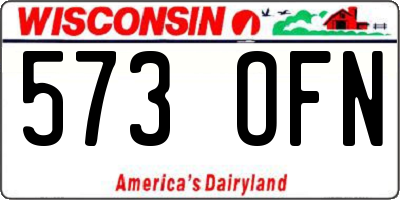 WI license plate 573OFN