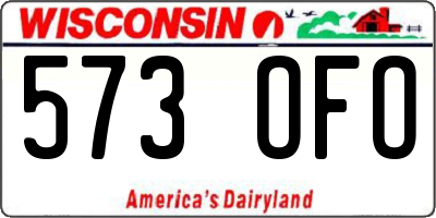 WI license plate 573OFO