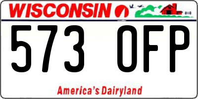 WI license plate 573OFP
