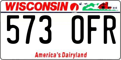 WI license plate 573OFR