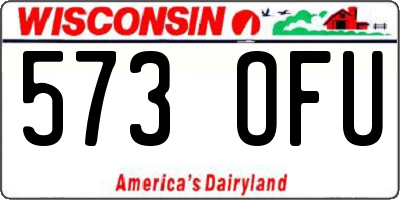 WI license plate 573OFU