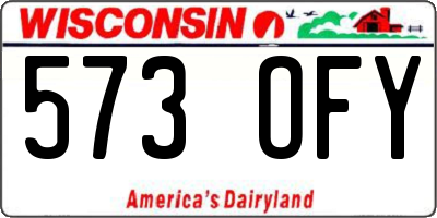 WI license plate 573OFY