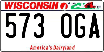 WI license plate 573OGA