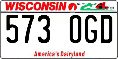 WI license plate 573OGD