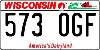 WI license plate 573OGF