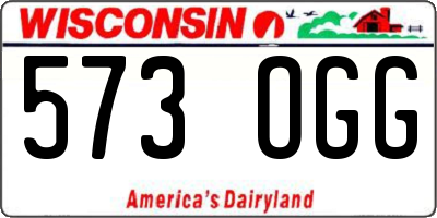WI license plate 573OGG