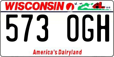 WI license plate 573OGH