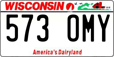 WI license plate 573OMY