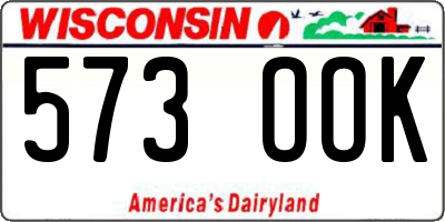 WI license plate 573OOK