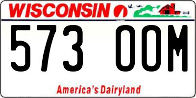 WI license plate 573OOM