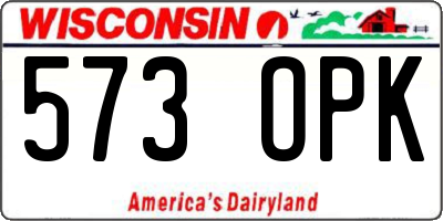 WI license plate 573OPK