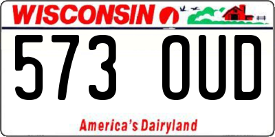 WI license plate 573OUD