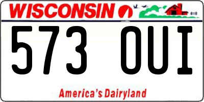 WI license plate 573OUI